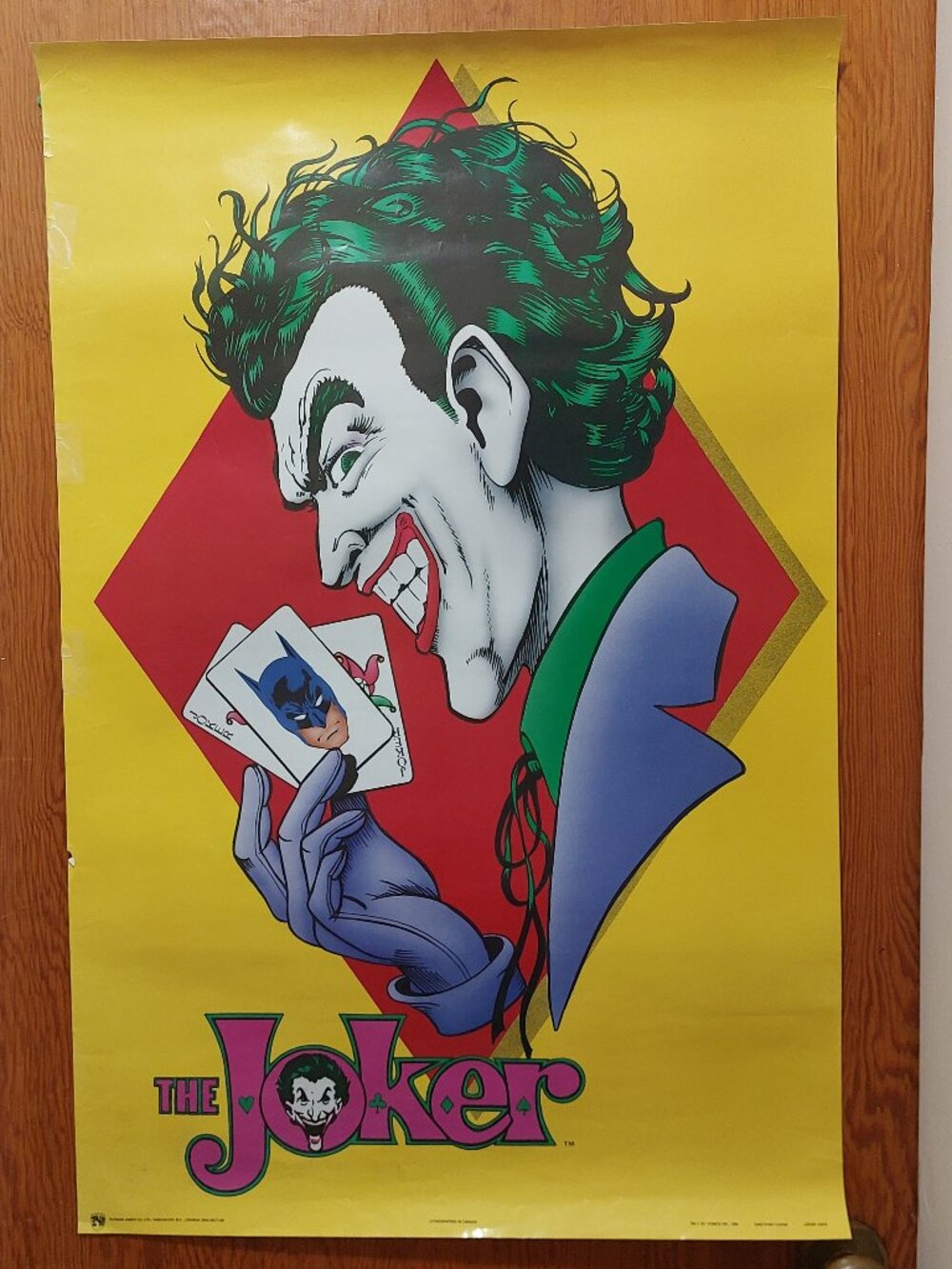 Vtg 1989 The Joker Lithograph Poster 36" X 24"